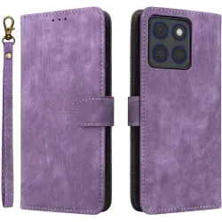 Coque portefeuille Phonesta Vintage Skin pour Motorola Edge 70 - Violet