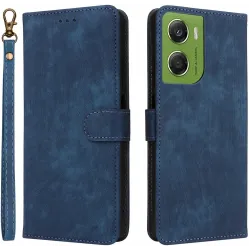 Coque portefeuille Phonesta Vintage Skin pour Motorola Moto G06/G06 Power - Bleu