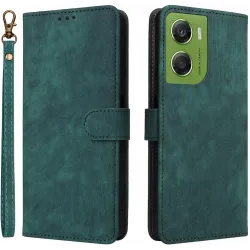 Coque portefeuille Phonesta Vintage Skin pour Motorola Moto G06/G06 Power - Vert