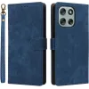Coque portefeuille Phonesta Vintage Skin pour Motorola Moto G56 - Bleu