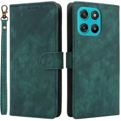 Coque portefeuille Phonesta Vintage Skin pour Motorola Moto G57 Power - Vert