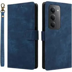Coque portefeuille Phonesta Vintage Skin pour Xiaomi Redmi 15 - Bleu