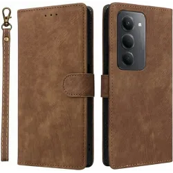 Coque portefeuille Phonesta Vintage Skin pour Xiaomi Redmi 15 - Marron