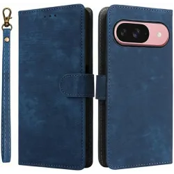 Coque portefeuille Phonesta Vintage Skin pour Google Pixel 10 / 10 Pro - Bleu
