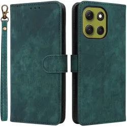 Coque portefeuille Phonesta Vintage Skin pour Motorola Moto G86 - Vert