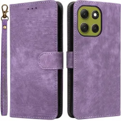 Coque portefeuille Phonesta Vintage Skin pour Motorola Moto G86 Power - Violet