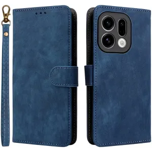 Coque portefeuille Phonesta Vintage Skin pour Oppo Find X9 - Bleu
