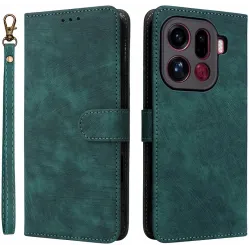 Coque portefeuille Phonesta Vintage Skin pour Oppo Find X9 Pro - Vert