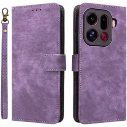 Coque portefeuille Phonesta Vintage Skin pour Oppo Find X9 Pro - Violet