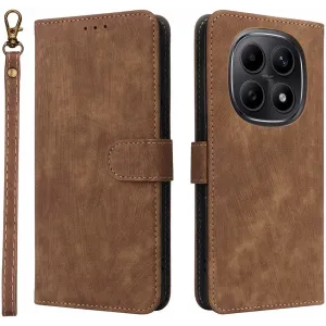 Coque portefeuille Phonesta Vintage Skin pour Xiaomi Redmi Note 15 4G/5G / Xiaomi Poco M8 - Marron