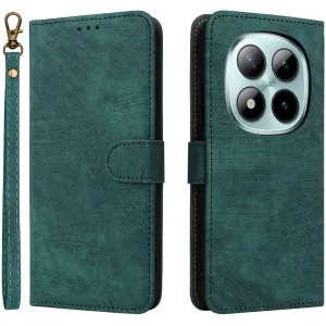 Coque portefeuille Phonesta Vintage Skin pour Xiaomi Redmi Note 15 Pro 5G - Vert