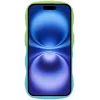 Coque arrière en silicone Phonesta Wavy Gradient pour Apple iPhone 16 - Vert/Bleu 3
