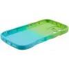 Coque arrière en silicone Phonesta Wavy Gradient pour Apple iPhone 16 - Vert/Bleu 4