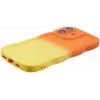 Coque arrière en silicone Phonesta Wavy Gradient pour Apple iPhone 16 - Orange/Jaune 5