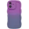 Coque arrière en silicone Phonesta Wavy Gradient pour Apple iPhone 16 - Violet