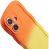 Coque arrière en silicone Phonesta Wavy Gradient pour Apple iPhone 16 Plus - Orange/Jaune 6