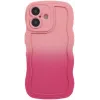 Coque arrière en silicone Phonesta Wavy Gradient pour Apple iPhone 16 Plus - Rose