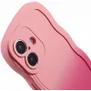 Coque arrière en silicone Phonesta Wavy Gradient pour Apple iPhone 16 Plus - Rose 6