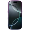 Coque arrière en silicone Phonesta Wavy Gradient pour Apple iPhone 16 Pro - Violet 3