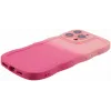 Coque arrière en silicone Phonesta Wavy Gradient pour Apple iPhone 16 Pro - Rose 5