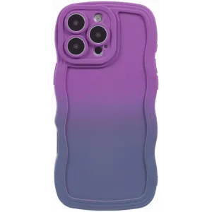 Coque arrière en silicone Phonesta Wavy Gradient pour Apple iPhone 16 Pro Max - Violet