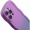 Coque arrière en silicone Phonesta Wavy Gradient pour Apple iPhone 16 Pro Max - Violet 6