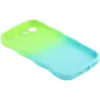 Coque arrière en silicone Phonesta Wavy Gradient pour Apple iPhone 17e/16e - Vert/Bleu 6