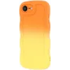 Coque arrière en silicone Phonesta Wavy Gradient pour Apple iPhone 17e/16e - Orange/Jaune 4