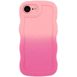 Coque arrière en silicone Phonesta Wavy Gradient pour Apple iPhone 17e/16e - Rose