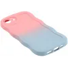 Coque arrière en silicone Phonesta Wavy Gradient pour Apple iPhone 17e/16e - Rose/Bleu 5