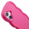 Coque arrière en silicone Phonesta Wavy pour Apple iPhone 16 - Hot Pink 6
