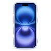 Coque arrière en silicone Phonesta Wavy pour Apple iPhone 16 - Violet 3