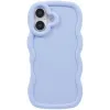 Coque arrière en silicone Phonesta Wavy pour Apple iPhone 16 Plus - Violet
