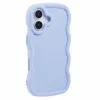 Coque arrière en silicone Phonesta Wavy pour Apple iPhone 16 Plus - Violet 2