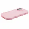 Coque arrière en silicone Phonesta Wavy pour Apple iPhone 16 Plus - Rose 5