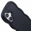 Coque arrière en silicone Phonesta Wavy pour Apple iPhone 16 Plus - Noir 6
