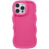 Coque arrière en silicone Phonesta Wavy pour Apple iPhone 16 Pro - Hot Pink