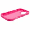 Coque arrière en silicone Phonesta Wavy pour Apple iPhone 16 Pro - Hot Pink 4