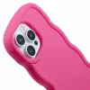 Coque arrière en silicone Phonesta Wavy pour Apple iPhone 16 Pro - Hot Pink 6