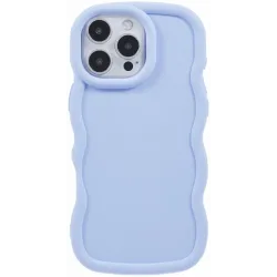 Coque arrière en silicone Phonesta Wavy pour Apple iPhone 16 Pro - Violet