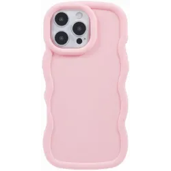 Coque arrière en silicone Phonesta Wavy pour Apple iPhone 16 Pro - Rose