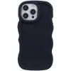 Coque arrière en silicone Phonesta Wavy pour Apple iPhone 16 Pro - Noir