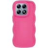 Coque arrière en silicone Phonesta Wavy pour Xiaomi 14T - Hot Pink