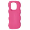 Coque arrière en silicone Phonesta Wavy pour Xiaomi 14T - Hot Pink 3