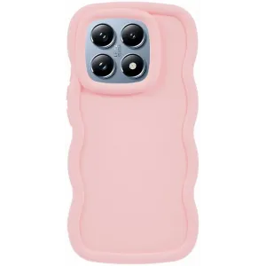 Coque arrière en silicone Phonesta Wavy pour Xiaomi 14T Pro - Rose