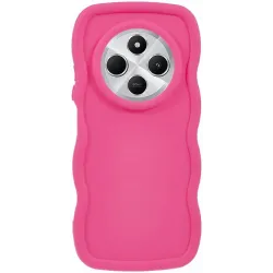 Coque arrière en silicone Phonesta Wavy pour Xiaomi Redmi 14C / Xiaomi Poco C75 - Hot Pink
