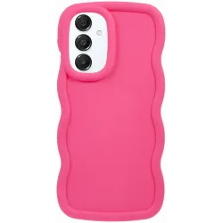 Coque arrière en silicone Phonesta Wavy pour Samsung Galaxy A16 - Hot Pink
