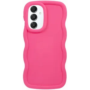 Coque arrière en silicone Phonesta Wavy pour Samsung Galaxy A16 - Hot Pink