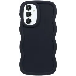 Coque arrière en silicone Phonesta Wavy pour Samsung Galaxy A16 - Noir