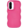 Coque arrière en silicone Phonesta Wavy pour Samsung Galaxy A36/A56 - Hot Pink
